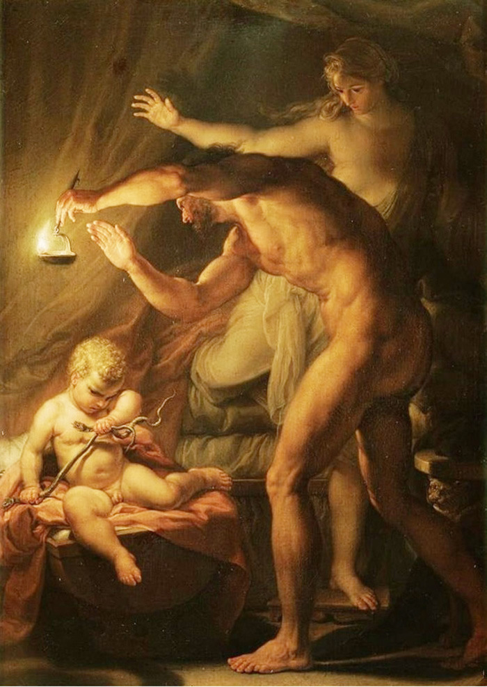 the infant hercules strangling serpents in his cradle 